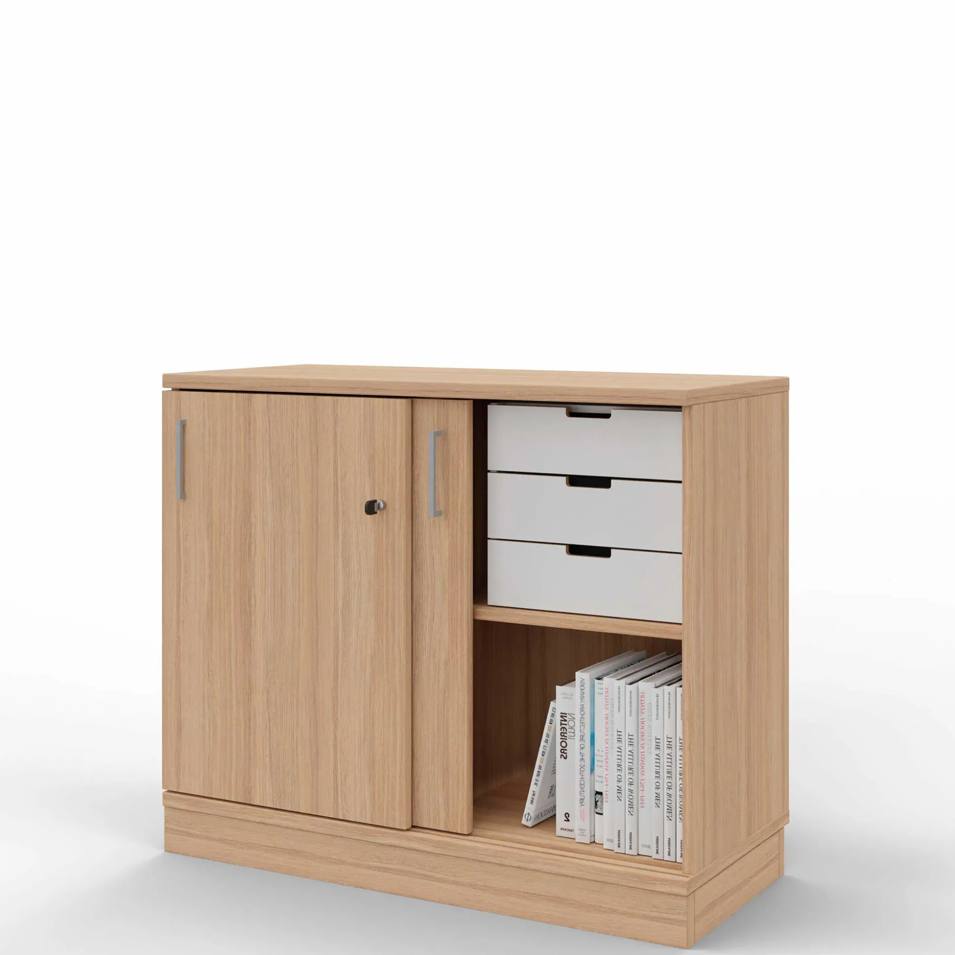 Skydedørsskab med 2x2 rum - EP Xtra