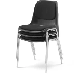 Stabelstol Oporto Xtra m. polster, blankt stel