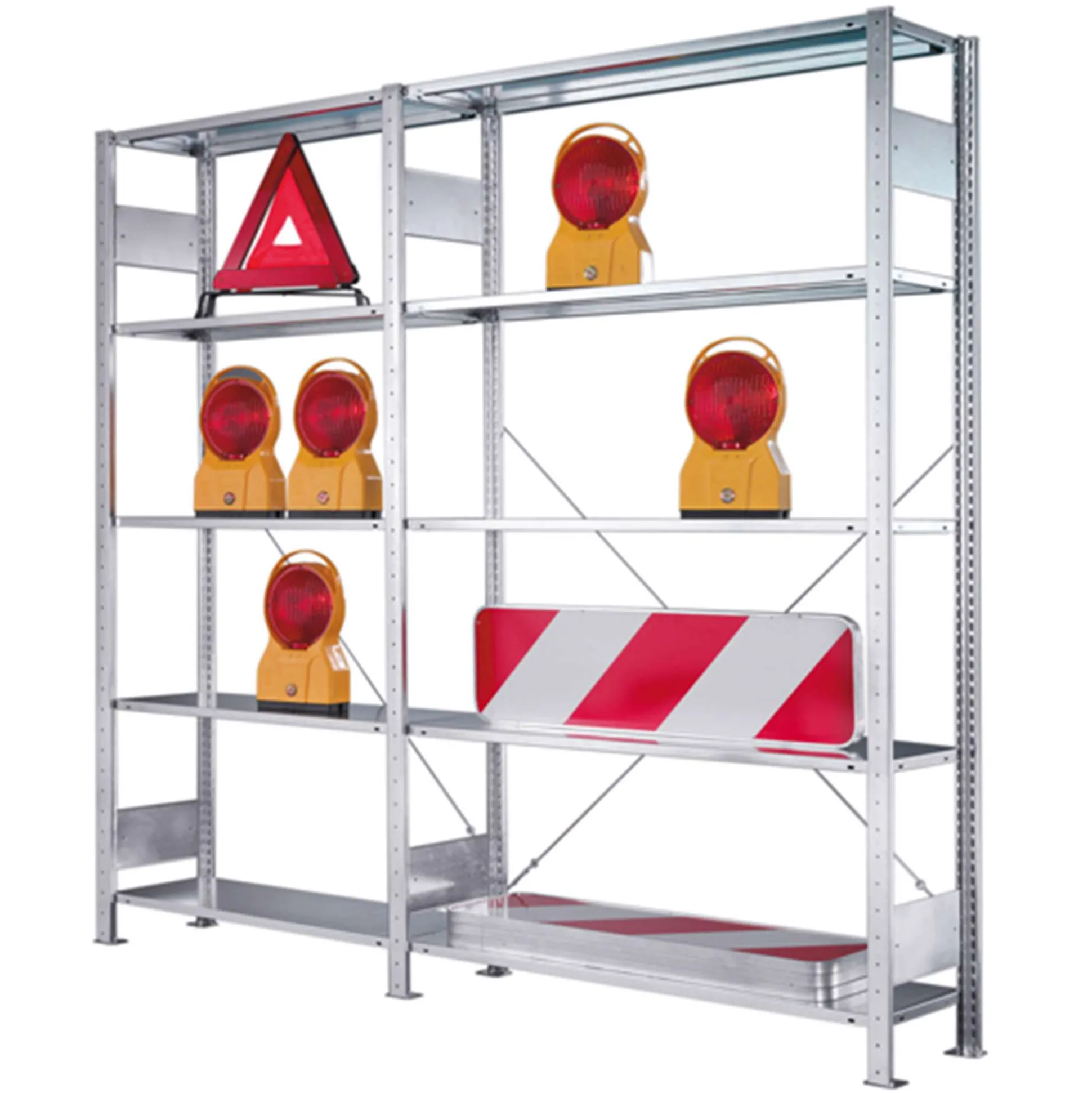 Stålreol Meta, 2 fag, 40x200x200h cm