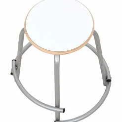 Taburet Flexi høj med fodstøtte hvid