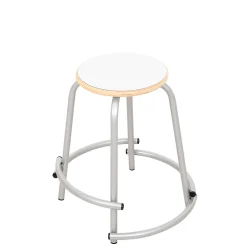 Taburet Flexi med fodstøtte hvid