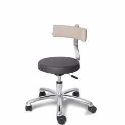 Taburet Round lav mørkegrå/sand ryglæn