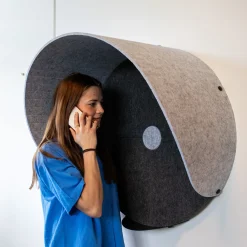 Telefonboks ECO PET Ø75 cm, grå/hvid