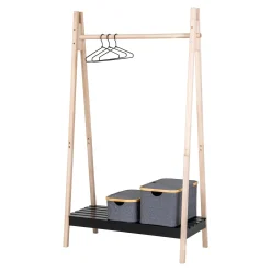 Tøjstativ Frankfurt, natur/sort