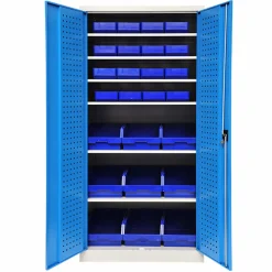 Unimax skab m. plastkasser