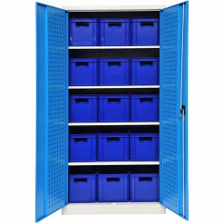 Unimax skab m. plastkasser