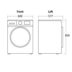 Vaske-tørremaskine Scandomestic WDF10614WBE