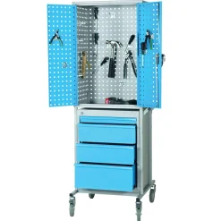 Værkstedsvogn mobil blå låger