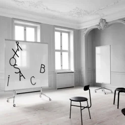 Whiteboard på hjul Lintex M3, 151x196h cm