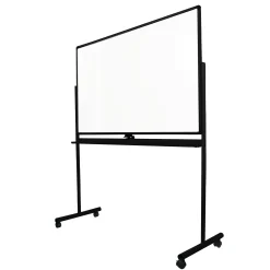 Whiteboard tavle på hjul ECO 150x90 cm, sort